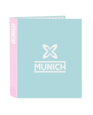 Raccoglitore ad anelli Munich Heaven Blu cielo A4 27 x 33 x 6 cm