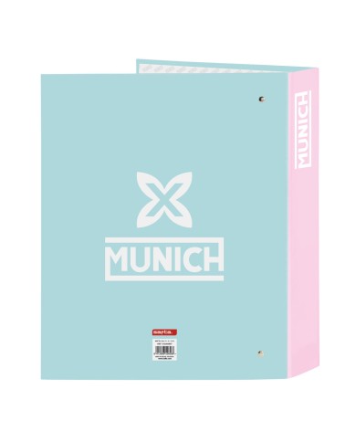 Raccoglitore ad anelli Munich Heaven Blu cielo A4 27 x 33 x 6 cm