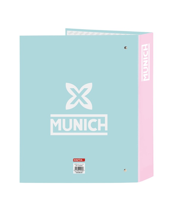 Raccoglitore ad anelli Munich Heaven Blu cielo A4 27 x 33 x 6 cm