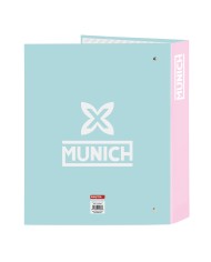 Raccoglitore ad anelli Munich Heaven Blu cielo A4 27 x 33 x 6 cm