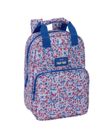 Zaino Scuola Nait Nait Flores coimbra azul Azzurro 20 x 28 x 8 cm