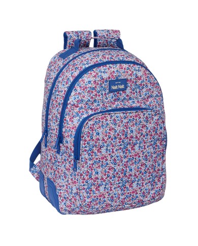 Zaino Scuola Nait Nait Flores coimbra azul Azzurro 32 x 42 x 15 cm