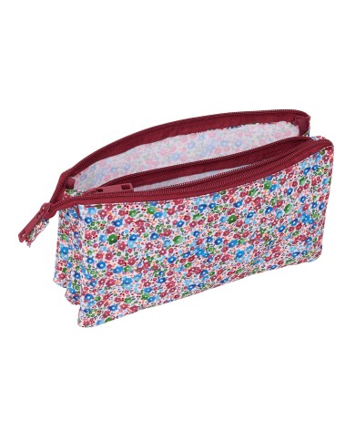 Necessaire Nait Nait Flores coimbra burdeos Bordeaux 22 x 12 x 3 cm