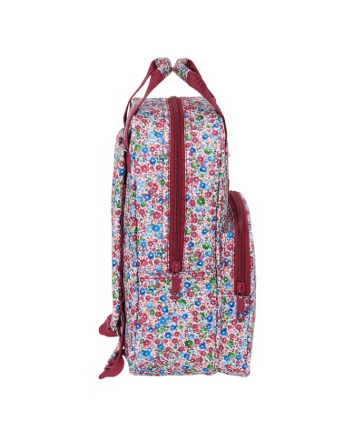 Zaino Scuola Nait Nait Flores coimbra burdeos Bordeaux 20 x 28 x 8 cm
