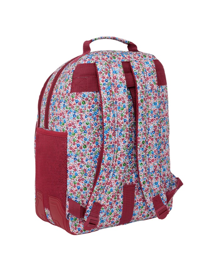 Zaino Scuola Nait Nait Flowers Bordeaux 32 x 42 x 15 cm Zaino Scuola Nait Nait Flowers Bordeaux 32 x 42 x 15 cm