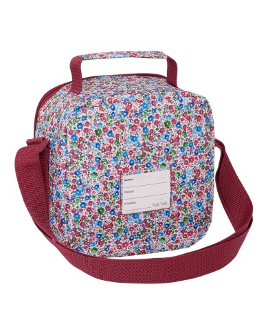 Portamerenda Termico Nait Nait Flores coimbra burdeos Bordeaux 20 x 20 x 15 cm