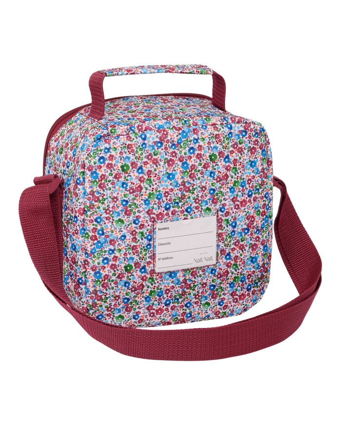 Portamerenda Termico Nait Nait Flores coimbra burdeos Bordeaux 20 x 20 x 15 cm