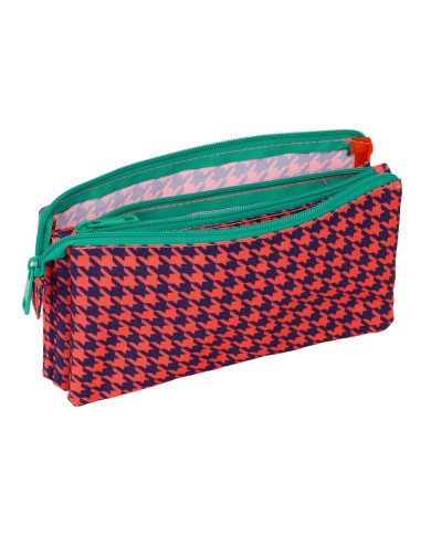 Necessaire Nait Nait Pata de gallo coral Corallo 22 x 12 x 3 cm