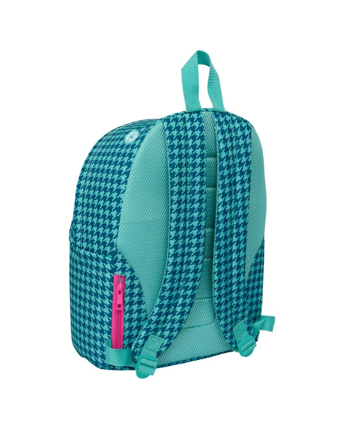 Zaino per Portatile Nait Nait Pata de gallo verde Verde 31 x 41 x 16 cm Zaino per Portatile Nait Nait Pata de gallo verde Verde 31 x 41 x 16 cm