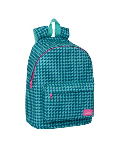 Zaino per Portatile Nait Nait Pata de gallo verde Verde 31 x 41 x 16 cm Zaino per Portatile Nait Nait Pata de gallo verde Verde 31 x 41 x 16 cm