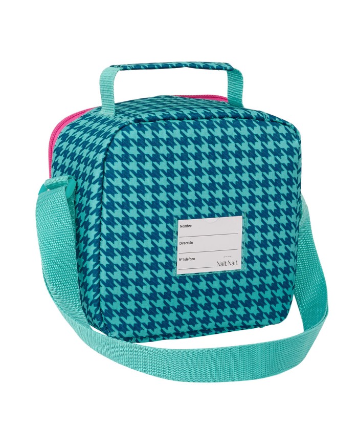 Portamerenda Termico Nait Nait Pata de gallo verde Verde 20 x 20 x 15 cm Portamerenda Termico Nait Nait Pata de gallo verde Verde 20 x 20 x 15 cm