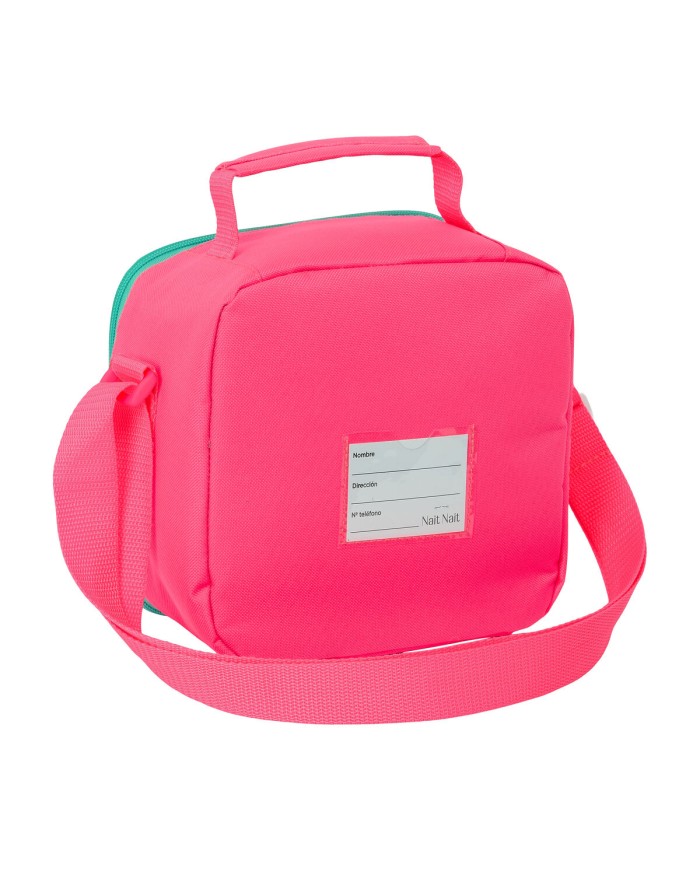 Portamerenda Termico Nait Nait Rosa fluor 20 x 20 x 15 cm