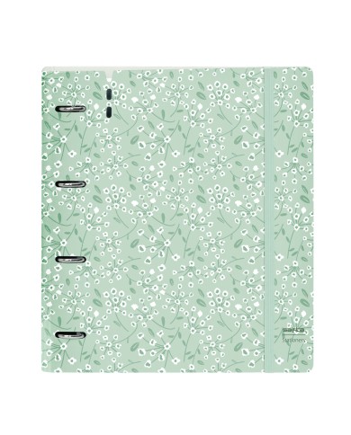 Raccoglitore ad anelli Safta Light green flowers
