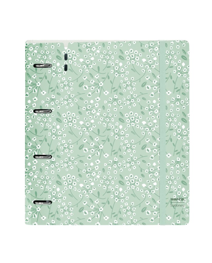 Raccoglitore ad anelli Safta Light green flowers
