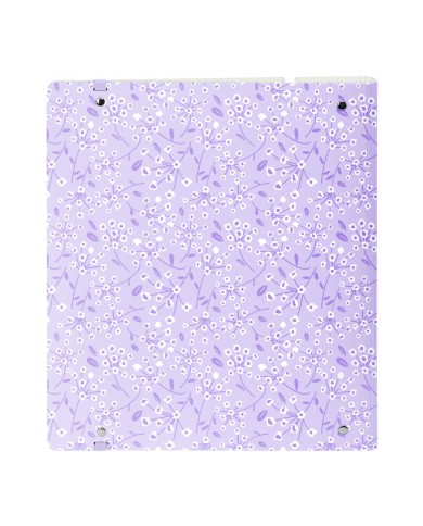 Raccoglitore ad anelli Safta Light purple flowers Viola 27 X 32 X 4 cm