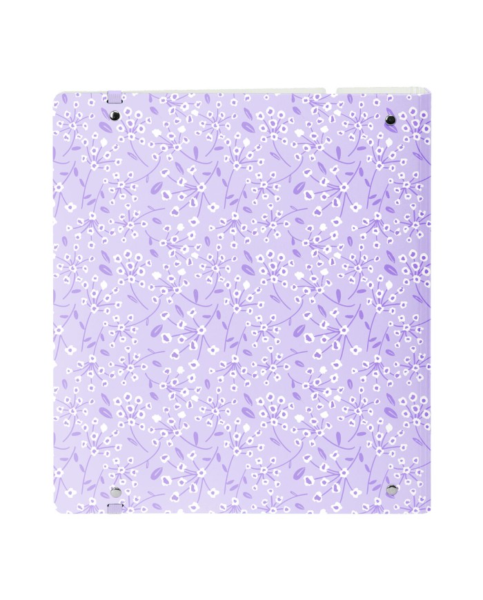 Raccoglitore ad anelli Safta Light purple flowers Viola 27 X 32 X 4 cm Raccoglitore ad anelli Safta Light purple flowers Viola 27 X 32 X 4 cm