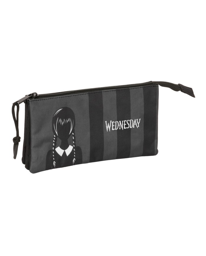 Portaoggetti Triplo Wednesday Nero 22 x 12 x 3 cm Portaoggetti Triplo Wednesday Nero 22 x 12 x 3 cm