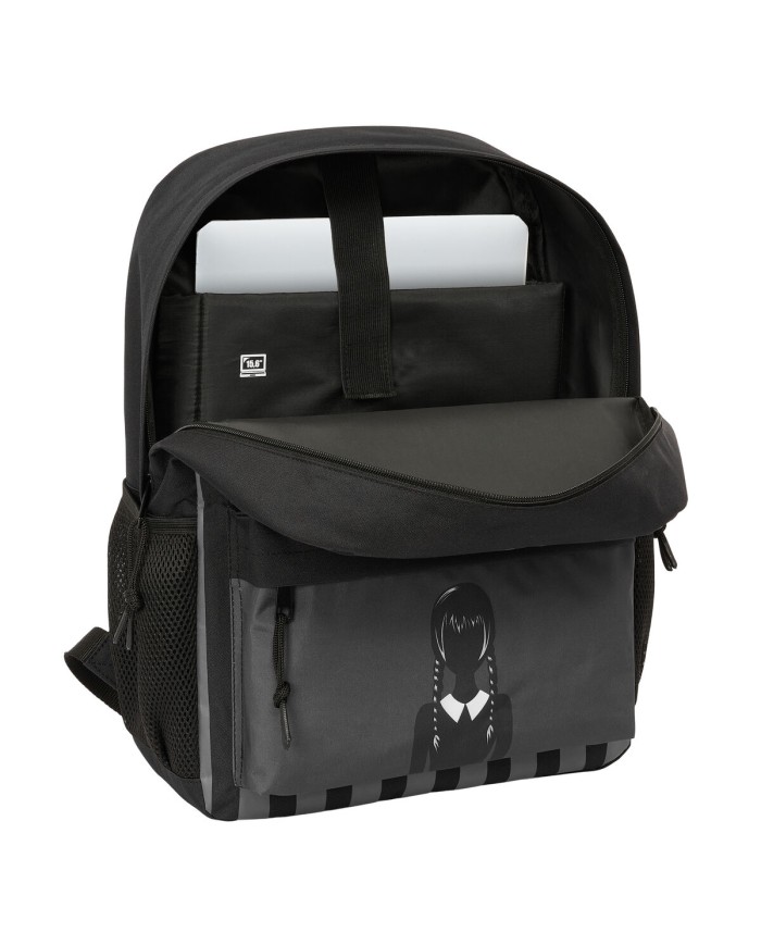 Zaino Scuola Wednesday Nero 32 x 43 x 14 cm Zaino Scuola Wednesday Nero 32 x 43 x 14 cm