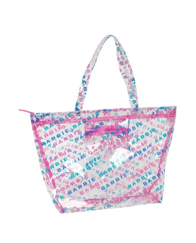 Borsa Donna Barbie Logomania Trasparente Rosa chiaro 54 x 35 x 17 cm Borsa Donna Barbie Logomania Trasparente Rosa chiaro 54 x 35 x 17 cm