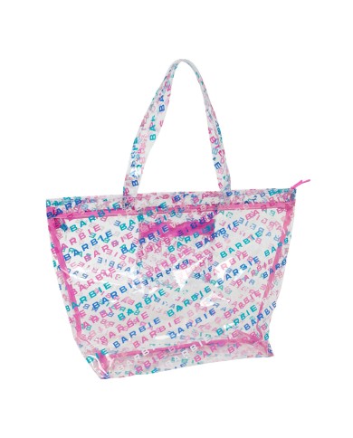 Borsa Donna Barbie Logomania Trasparente Rosa chiaro 54 x 35 x 17 cm Borsa Donna Barbie Logomania Trasparente Rosa chiaro 54 x 35 x 17 cm