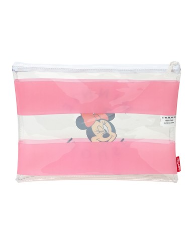 Busta Impermeabile Minnie Mouse Beach Rosa Trasparente Busta Impermeabile Minnie Mouse Beach Rosa Trasparente