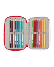 Plumier Triplo Sevilla Fútbol Club Rosso 12,5 x 19,5 x 5,5 cm 36 Pezzi Plumier Triplo Sevilla Fútbol Club Rosso 12,5 x 19,5 x 5,5 cm 36 Pezzi