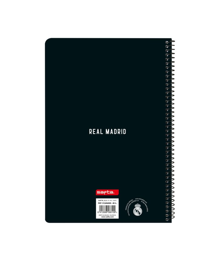 Agenda Real Madrid C.F. Bianco Grigio A4 80 Pagine