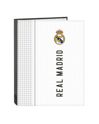 Raccoglitore ad anelli Real Madrid C.F. Bianco Grigio A4 26.5 x 33 x 4 cm