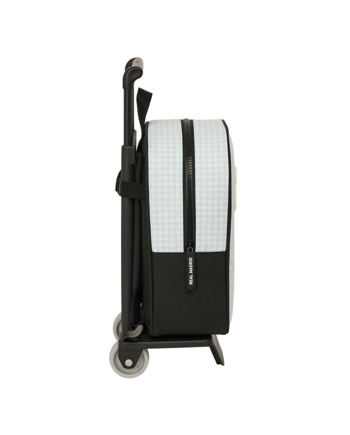 Trolley per la Scuola Real Madrid C.F. Bianco Grigio 22 x 27 x 10 cm