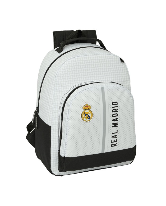 Zaino Scuola Real Madrid C.F. 24/25 Bianco Grigio 32 x 42 x 15 cm Zaino Scuola Real Madrid C.F. 24/25 Bianco Grigio 32 x 42 x 15 cm