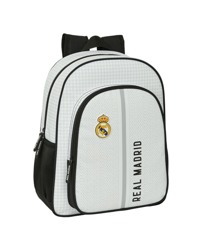 Zaino Scuola Real Madrid C.F. 24/25 Bianco Grigio 32 x 38 x 12 cm Zaino Scuola Real Madrid C.F. 24/25 Bianco Grigio 32 x 38 x 12 cm