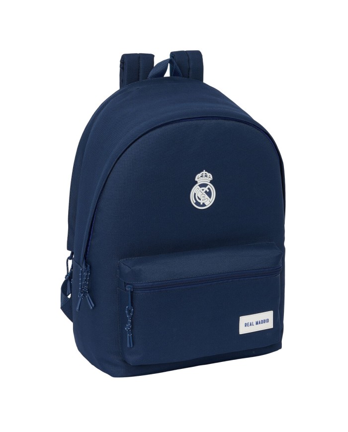 Zaino per Portatile Real Madrid C.F. Blu Marino 31 x 44 x 18 cm
