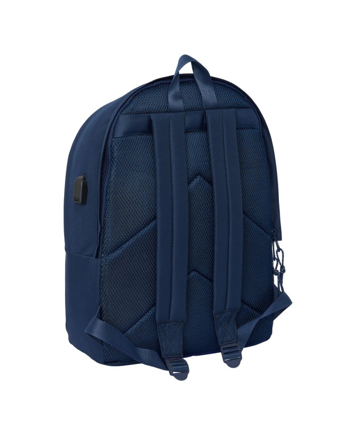 Zaino per Portatile Real Madrid C.F. Blu Marino 31 x 44 x 18 cm