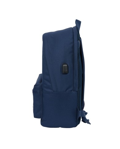 Zaino per Portatile Real Madrid C.F. Blu Marino 31 x 44 x 18 cm Zaino per Portatile Real Madrid C.F. Blu Marino 31 x 44 x 18 cm