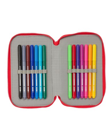 Plumier Triplo Atlético Madrid Rosso 12,5 x 19,5 x 5,5 cm 36 Pezzi Plumier Triplo Atlético Madrid Rosso 12,5 x 19,5 x 5,5 cm 36 Pezzi