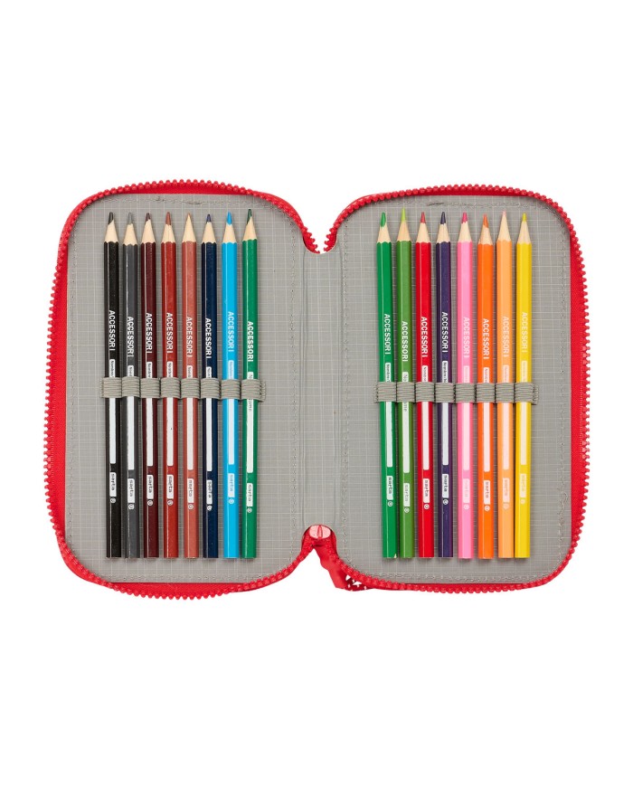 Plumier Triplo Atlético Madrid Rosso 12,5 x 19,5 x 5,5 cm 36 Pezzi Plumier Triplo Atlético Madrid Rosso 12,5 x 19,5 x 5,5 cm 36 Pezzi