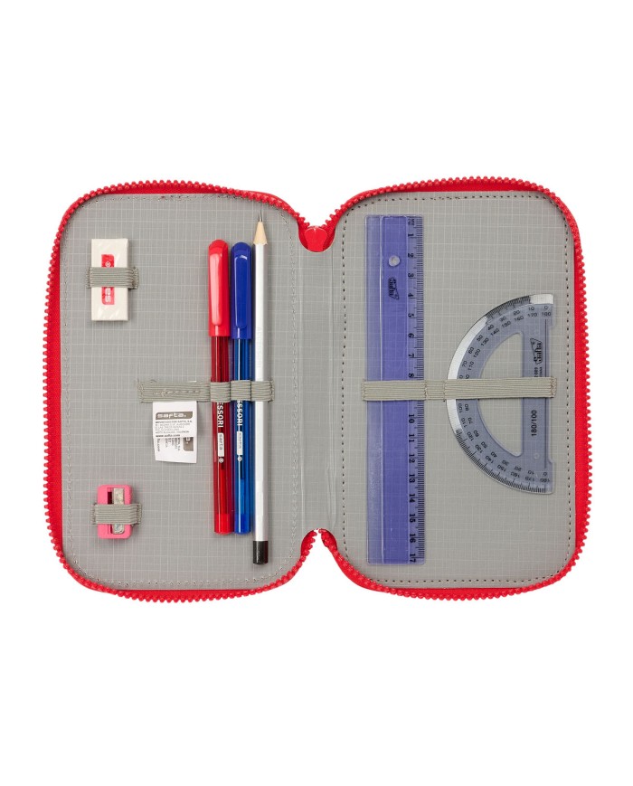 Plumier Triplo Atlético Madrid Rosso 12,5 x 19,5 x 5,5 cm 36 Pezzi Plumier Triplo Atlético Madrid Rosso 12,5 x 19,5 x 5,5 cm 36 Pezzi