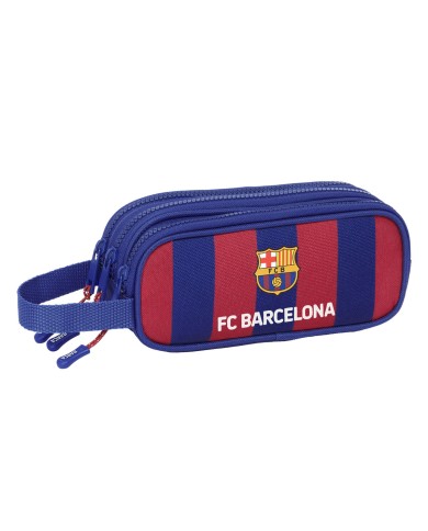 Portaoggetti Triplo F.C. Barcelona 24/25 Rosso Granato Blu Marino 21 x 8.5 x 7 cm