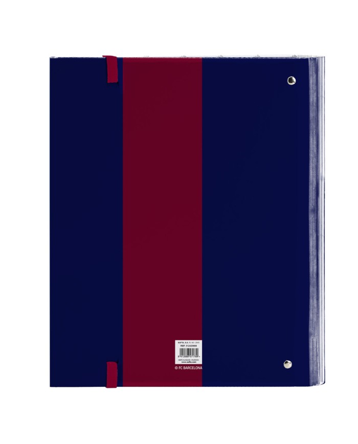 Raccoglitore ad anelli F.C. Barcelona 24/25 Rosso Granato Blu Marino 27 x 32 x 3.5 cm