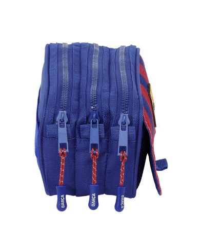 Portaoggetti Triplo F.C. Barcelona 24/25 Rosso Granato Blu Marino 21,5 x 10 x 8 cm
