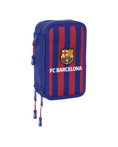 Plumier Triplo F.C. Barcelona 24/25 Rosso Granato Blu Marino 12,5 x 19,5 x 5,5 cm 36 Pezzi
