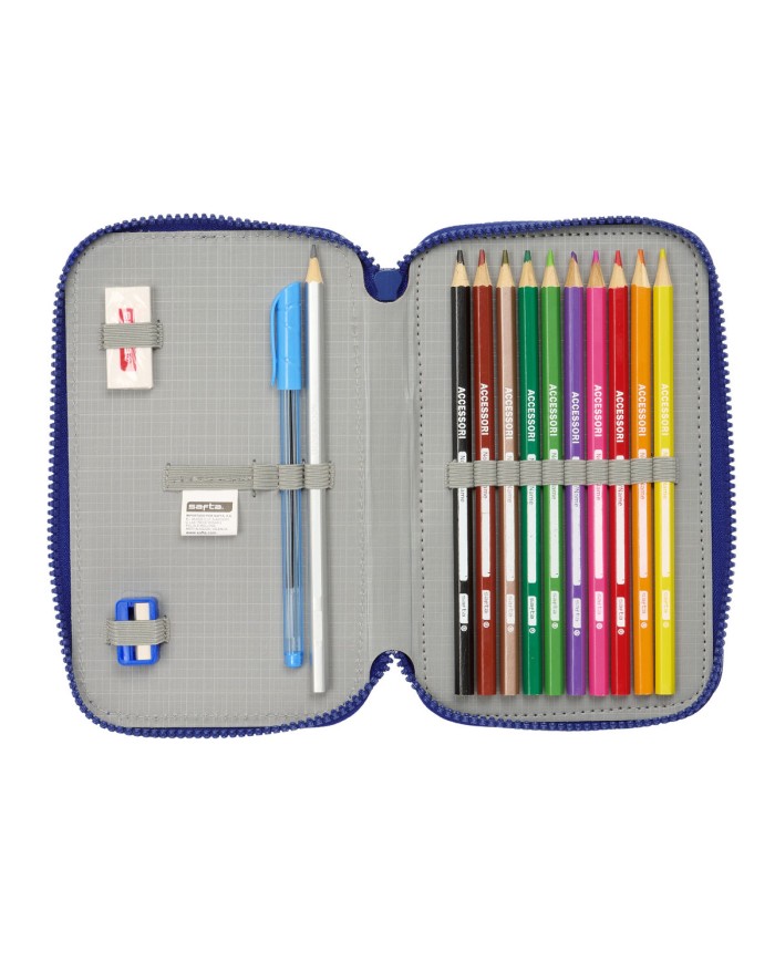 Astuccio Doppio F.C. Barcelona Rosso Granato Blu Marino 12.5 x 19.5 x 4 cm 28 Pezzi Astuccio Doppio F.C. Barcelona Rosso Granato Blu Marino 12.5 x 19.5 x 4 cm 28 Pezzi