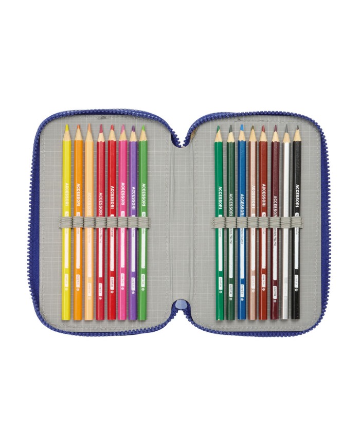 Plumier Triplo F.C. Barcelona 24/25 Rosso Granato Blu Marino 12,5 x 19,5 x 5,5 cm 36 Pezzi Plumier Triplo F.C. Barcelona 24/25 Rosso Granato Blu Marino 12,5 x 19,5 x 5,5 cm 36 Pezzi