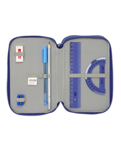 Plumier Triplo F.C. Barcelona 24/25 Rosso Granato Blu Marino 12,5 x 19,5 x 5,5 cm 36 Pezzi