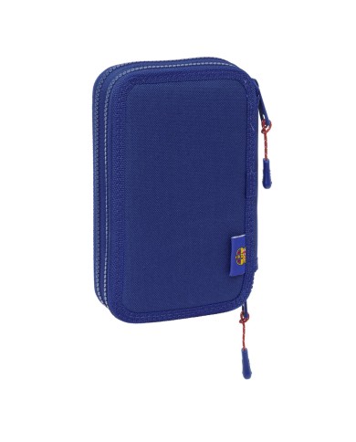 Astuccio Doppio F.C. Barcelona Rosso Granato Blu Marino 12.5 x 19.5 x 4 cm 28 Pezzi