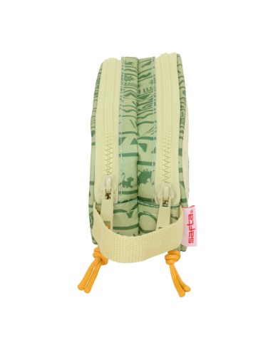 Portaoggetti Doppio Mufasa Verde Beige 21 x 8 x 6 cm