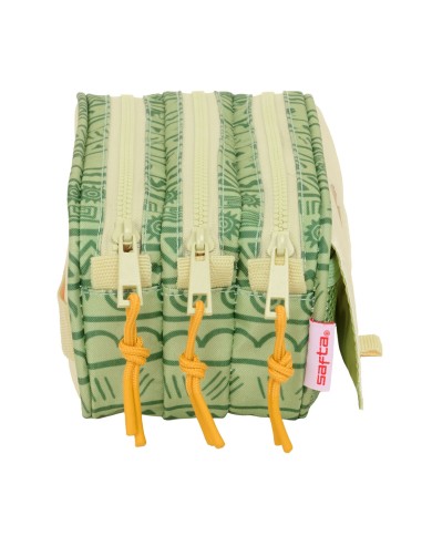 Portaoggetti Triplo Mufasa Verde Beige 21,5 x 10 x 8 cm