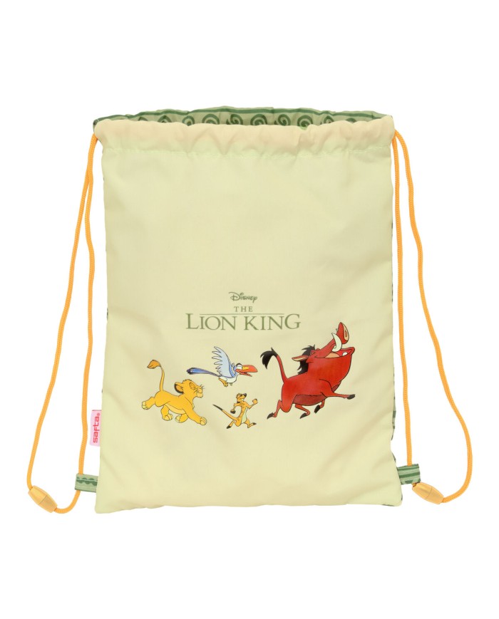 Zainetto con Cordini Mufasa Verde Beige 26 x 34 x 1 cm