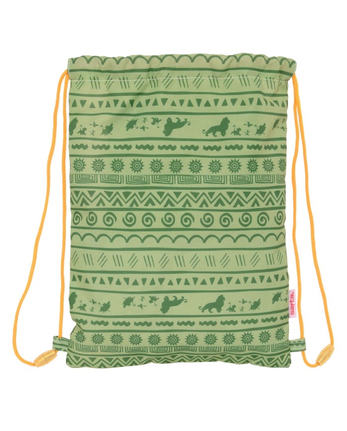 Zainetto con Cordini Mufasa Verde Beige 26 x 34 x 1 cm