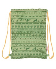 Zainetto con Cordini Mufasa Verde Beige 26 x 34 x 1 cm